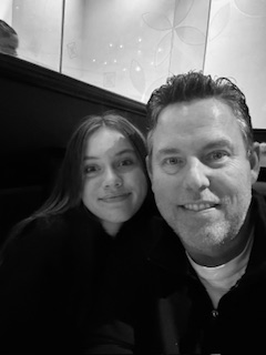 Reagan and dad in black and white