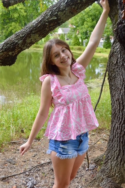 Reagan enjoying nature outdoors
